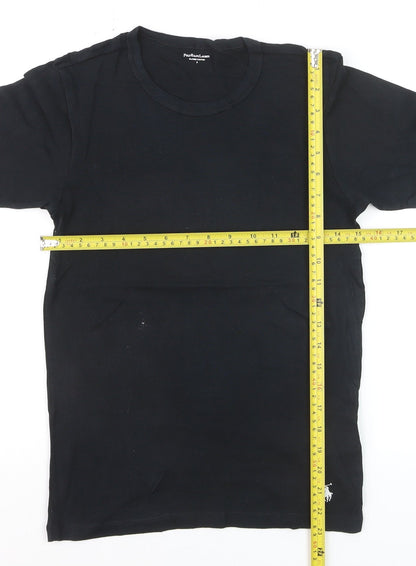 Polo Ralph Lauren Men's Black Cotton Crew Neck T-Shirt Size S