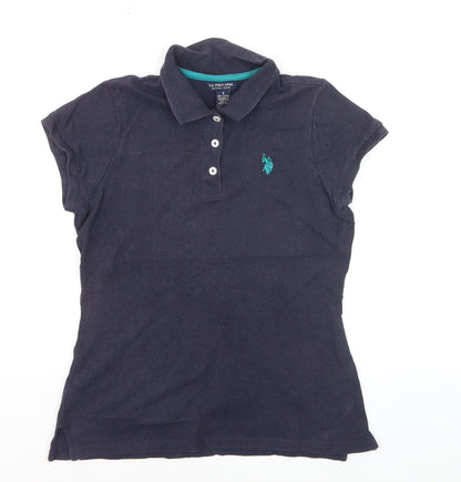 U.S. Polo Assn. Men's Navy Blue Small Cotton Short Sleeve Polo Shirt