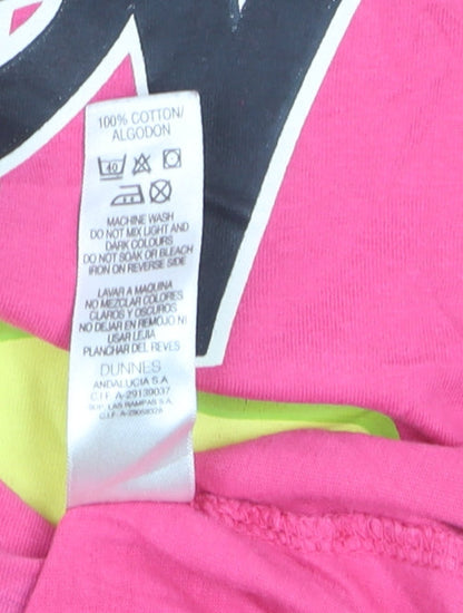 Dunnes Women Pink Racerback SpongeBob Tank Top Size 8-10