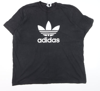 Adidas Men's Black 2XL Trefoil Logo Graphic T-Shirt Regular Fit