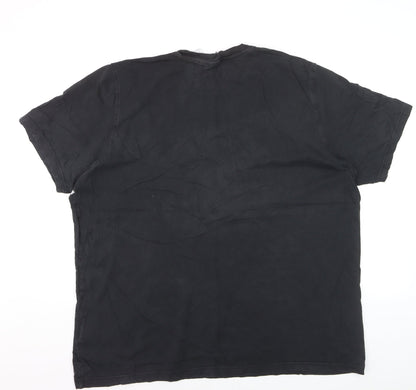 Adidas Men's Black 2XL Trefoil Logo Graphic T-Shirt Regular Fit