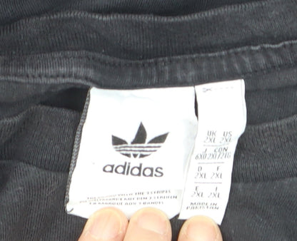 Adidas Men's Black 2XL Trefoil Logo Graphic T-Shirt Regular Fit