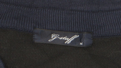 Gestoff Men's Blue Argyle V-Neck Pullover Jumper Size M