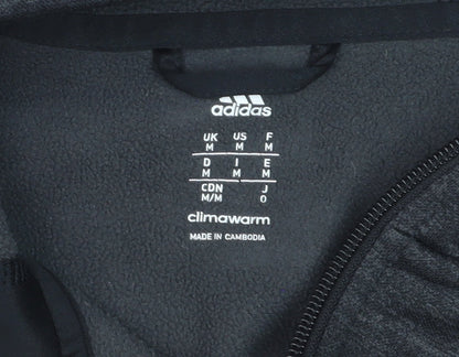 Adidas Men Black Climawarm Full Zip Hooded Activewear Jacket M