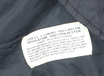 Ossi Men’s Black Ski Puffer Jacket M Nylon Insulated Retro 80s Style