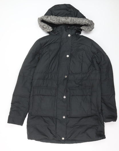 Columbia Men's Black Hooded Down Parka Coat Size S Outdoor Winter