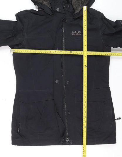 Jack Wolfskin Men's Black Waterproof Parka Jacket S Regular