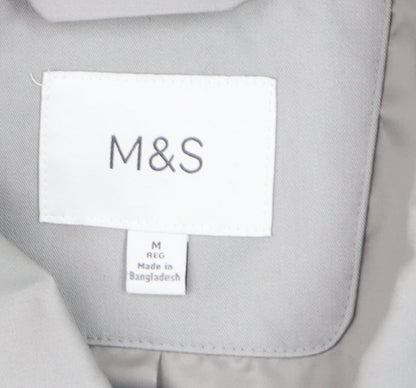 Marks and Spencer Women's Grey Trench Coat M Regular Mid-Length