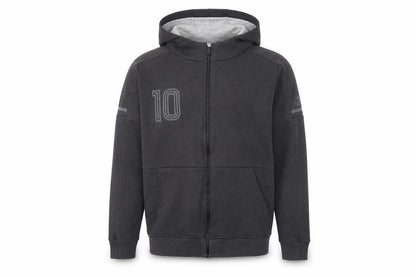 Adidas Men Black 2XL Full Zip Hoodie with Logo and Number 10