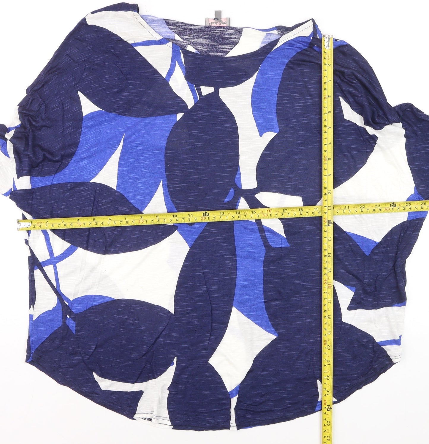 Phase Eight Women Blue Floral Tunic Blouse Size 14