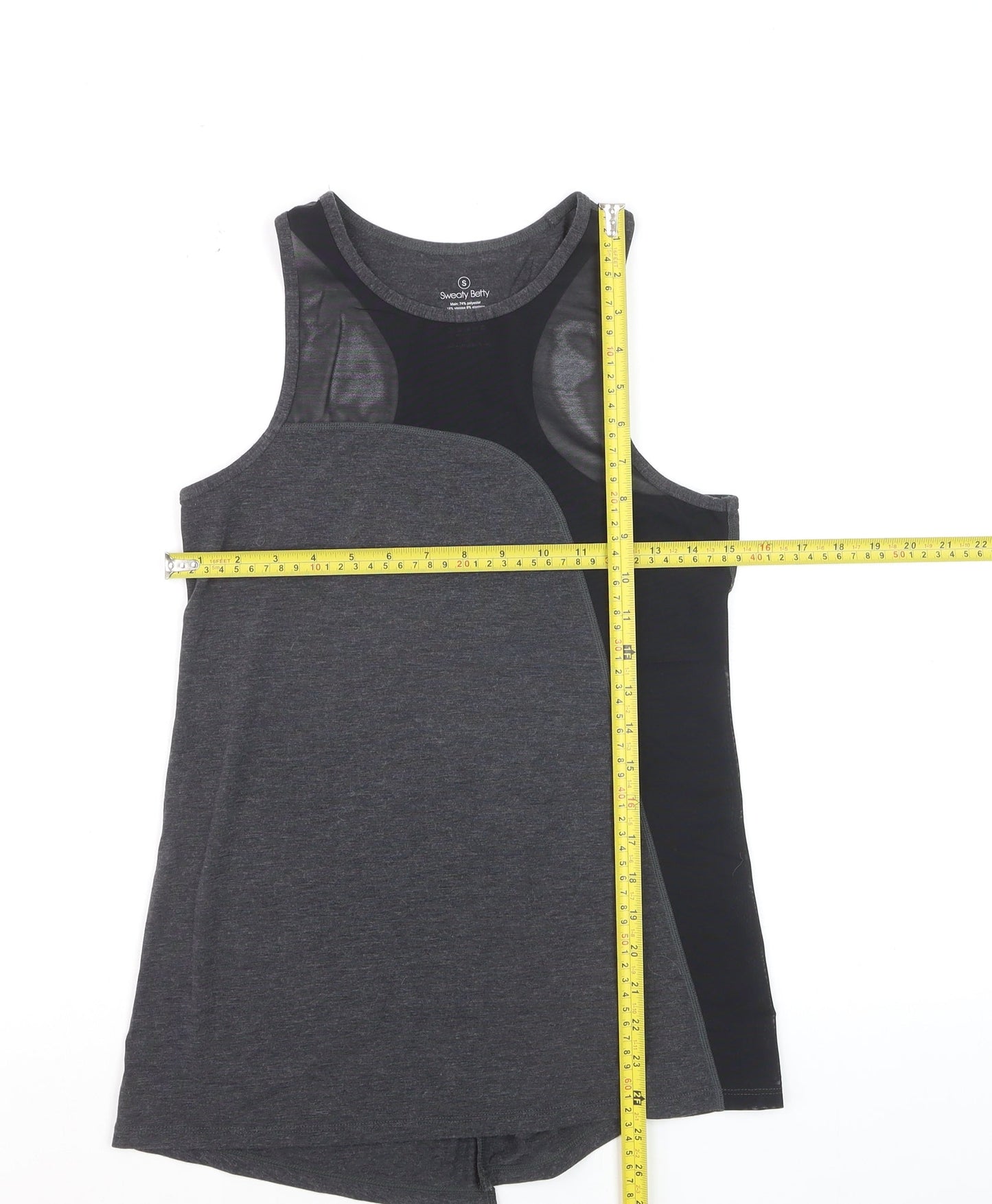 Sweaty Betty Womens Grey S Racerback Athletic Tank Top
