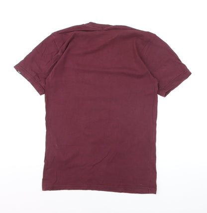 Vans Men's Red Classic Fit Cotton Crew Neck T-Shirt Size S