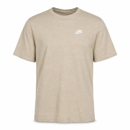 Nike Men's Beige Cotton Crew Neck Short Sleeve T-Shirt Size L