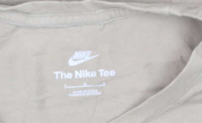 Nike Men's Beige Cotton Crew Neck Short Sleeve T-Shirt Size L