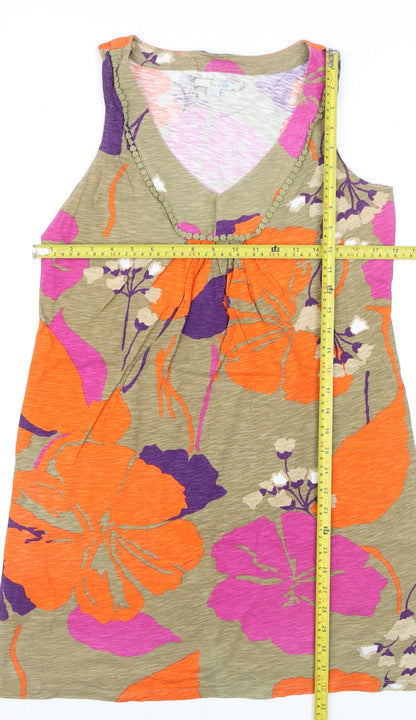 Boden Women’s Multicoloured Floral Cotton Tank Dress UK 12