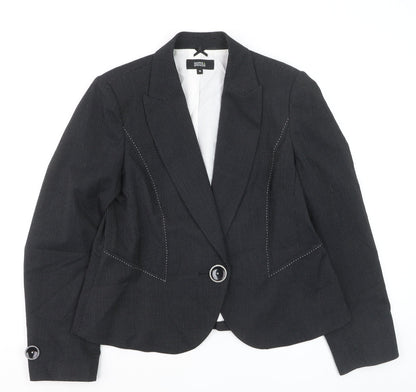 Marks and Spencer Women's Black Size 16 Single-Breasted Blazer