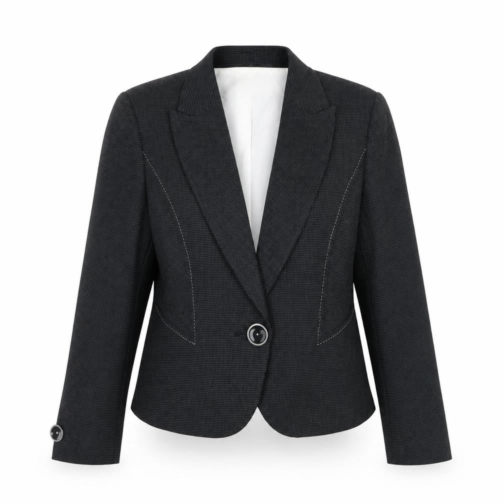 Marks & Spencer Women's Black Size 16 Single-Breasted Blazer
