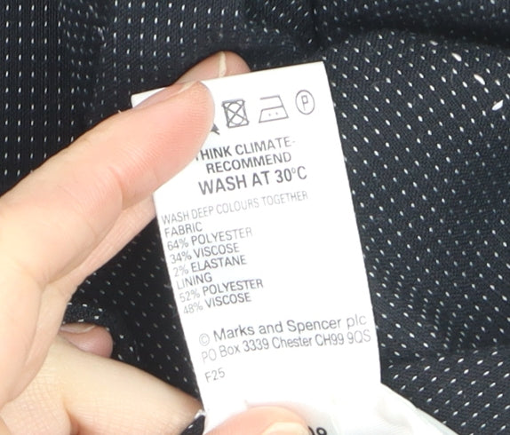 Marks and Spencer Women's Black Size 16 Single-Breasted Blazer