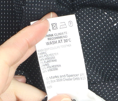 Marks and Spencer Women's Black Size 16 Single-Breasted Blazer