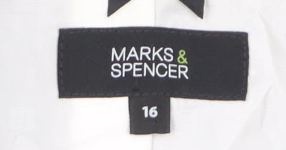 Marks and Spencer Women's Black Size 16 Single-Breasted Blazer