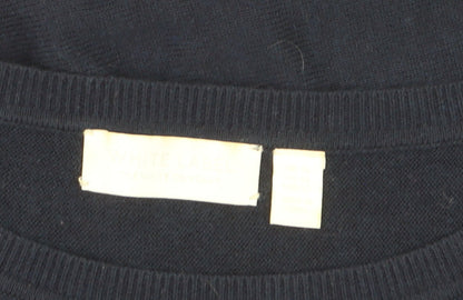 The White Company Women Blue Size 14 Crew Neck Wool Blend Jumper