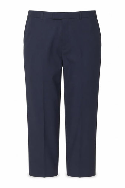 Marks & Spencer Women Navy Blue Regular Chino Trousers Size 38in