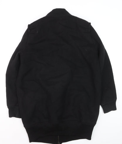 Piazza Sempione Men's Black Wool Bomber Jacket XL Zip Up