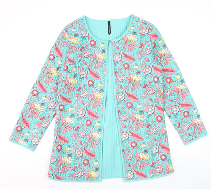 HERE&NOW Women’s Multicoloured Floral Cotton Quilted Jacket Size M