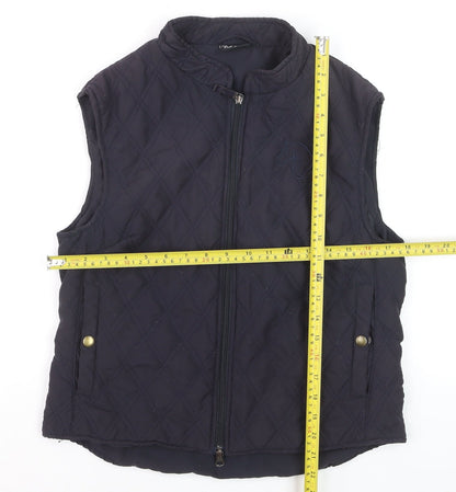 Mary Anne Women's Blue Quilted Equestrian Waistcoat Size 12