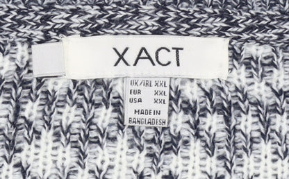 Xact Men’s Beige Fair Isle Reindeer Winter Crew Neck Jumper 2XL
