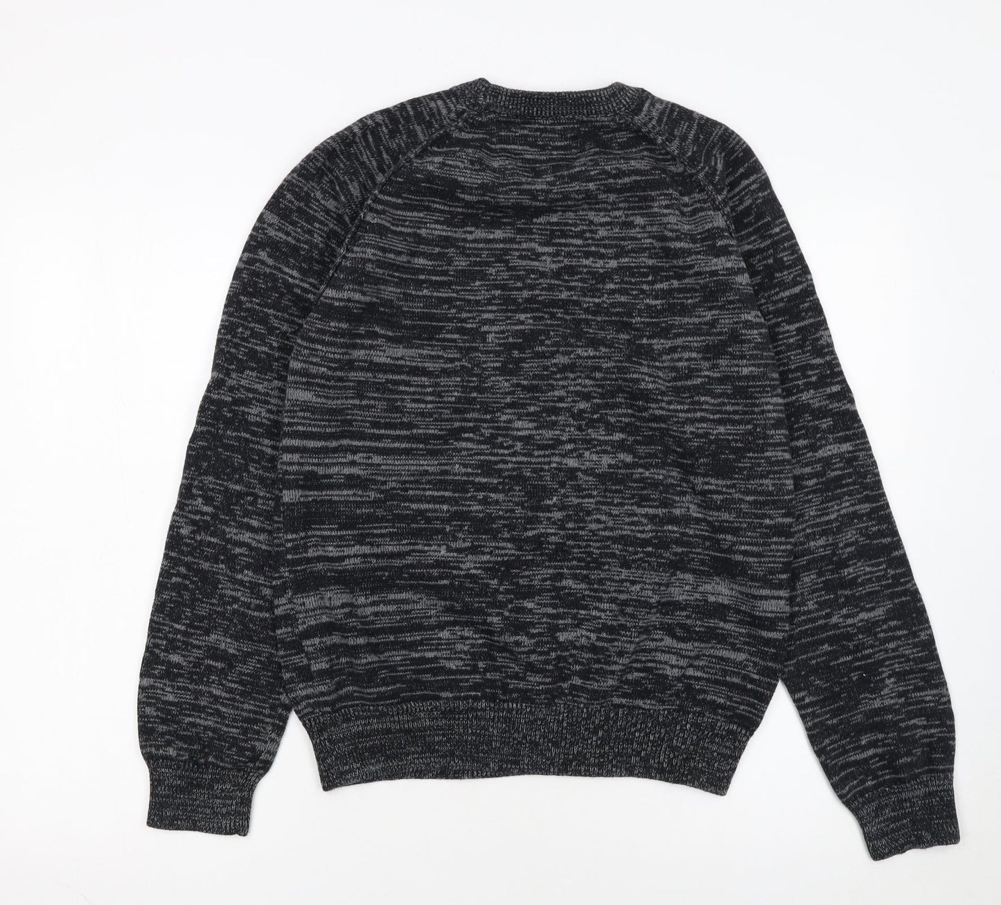 PRODUKT Men's Grey Cotton Crew Neck Knit Jumper Size M