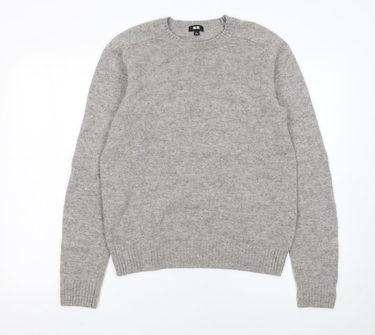 Uniqlo Women Grey Wool Crew Neck Pullover Jumper Size S