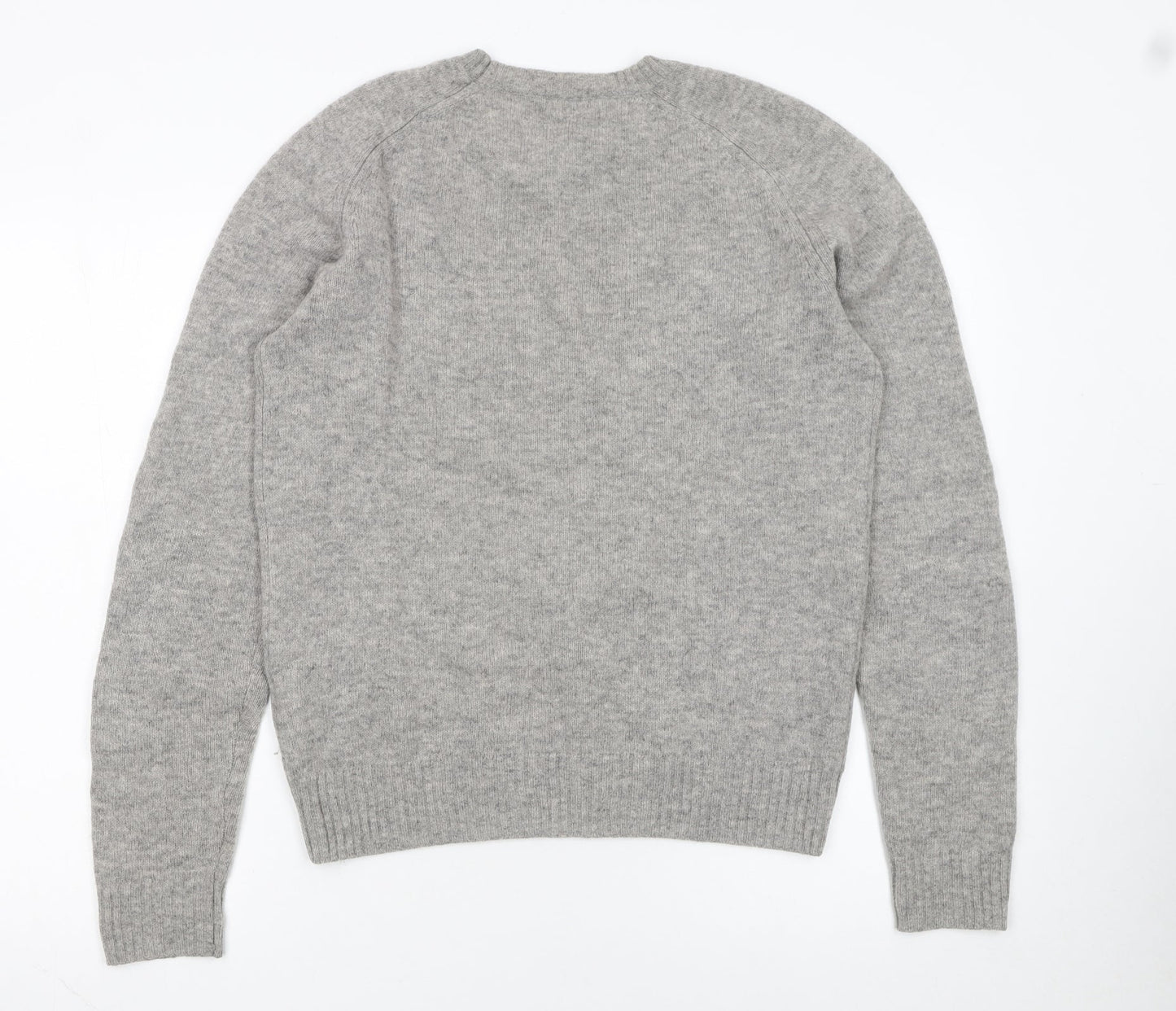 Uniqlo Women Grey Wool Crew Neck Pullover Jumper Size S