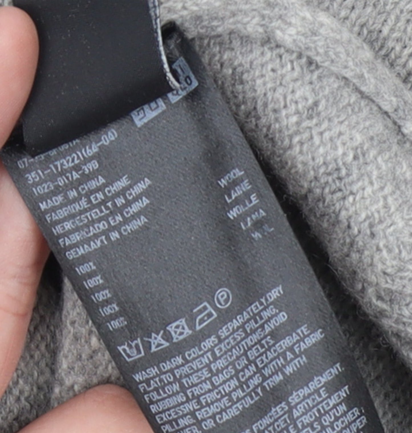 Uniqlo Women Grey Wool Crew Neck Pullover Jumper Size S
