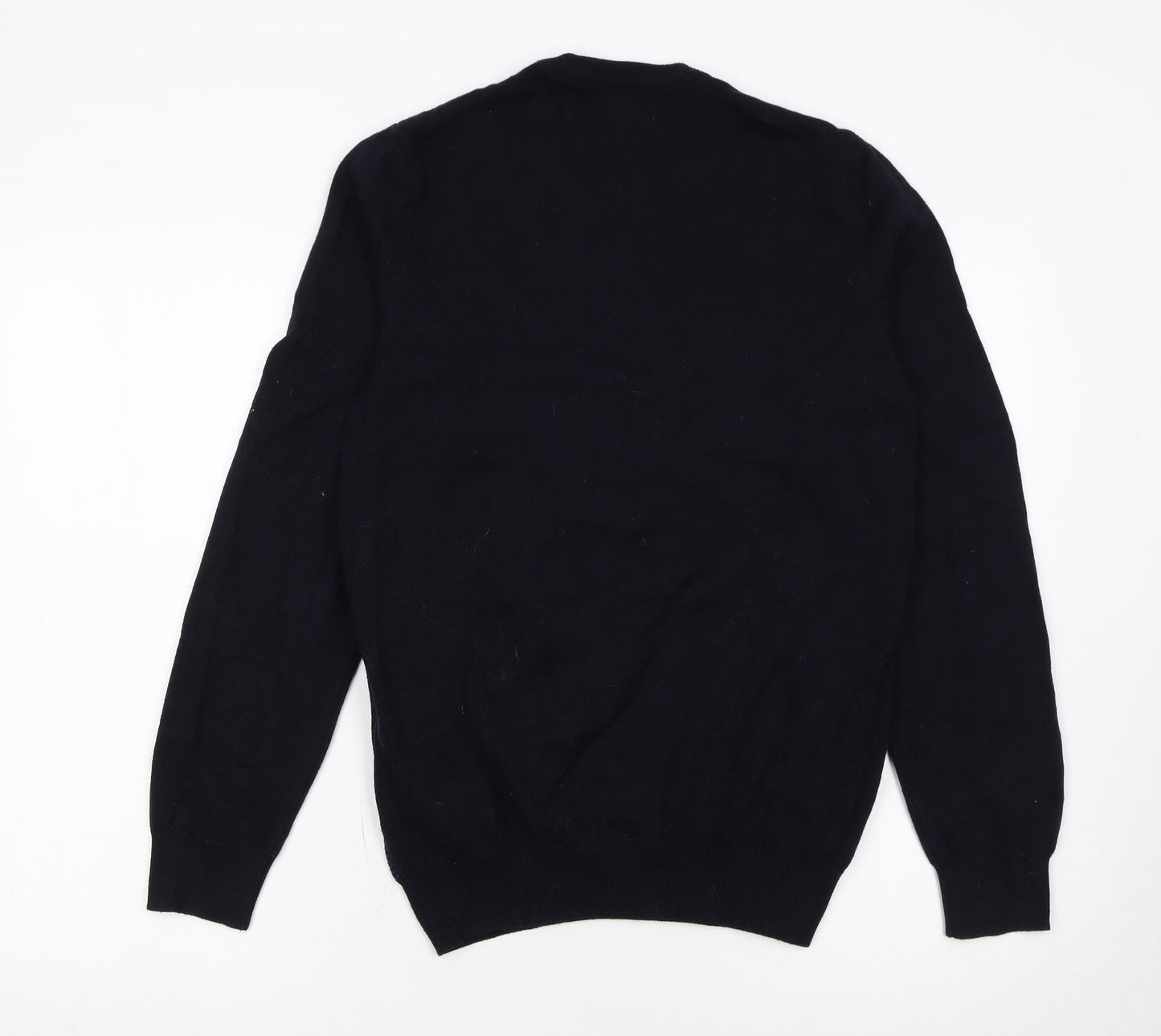 Marks and Spencer Men's Multicoloured Geometric Crew Neck Jumper S Slim Fit