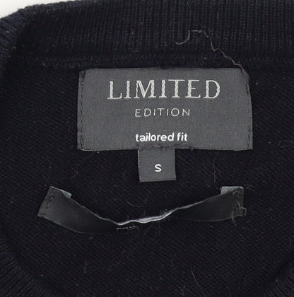 Marks and Spencer Men's Multicoloured Geometric Crew Neck Jumper S Slim Fit