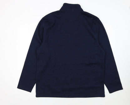 IZOD Men's Blue Fleece-Lined Henley Sweatshirt Size L