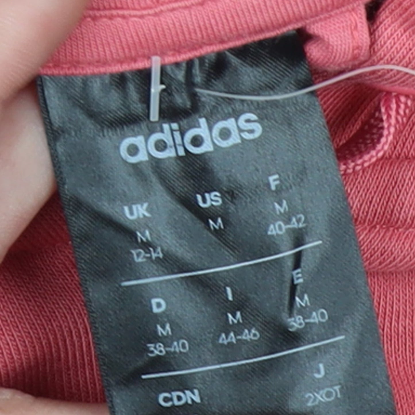 Adidas Women Pink Full Zip Hoodie Size M 12-14 Cotton Blend
