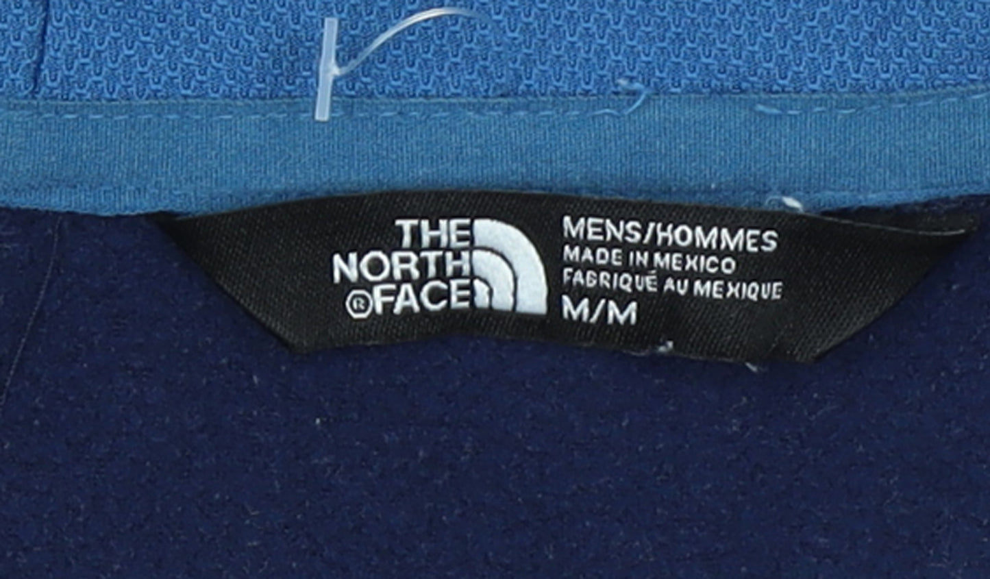 The North Face Men's Blue Full Zip Logo Hoodie Size M
