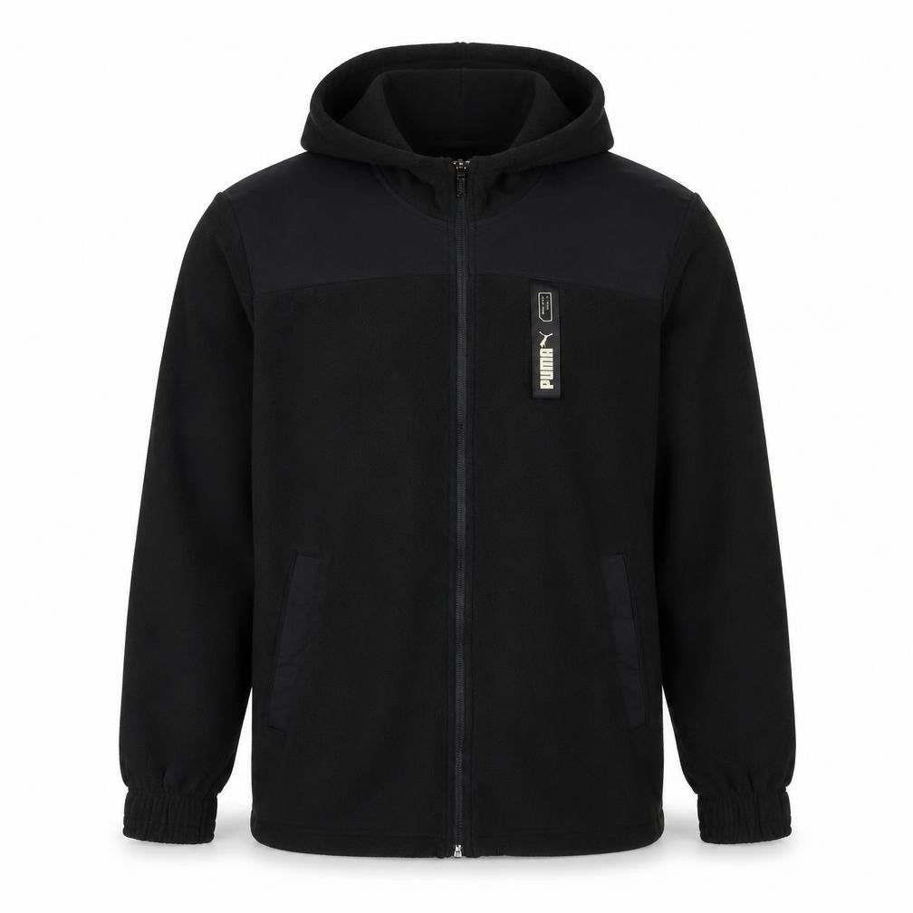 Puma Men's Black Full Zip Hoodie Size S Sportswear Fleece Jacket