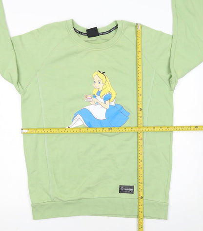 Porogoporoc Women Green Alice in Wonderland XL Sweatshirt