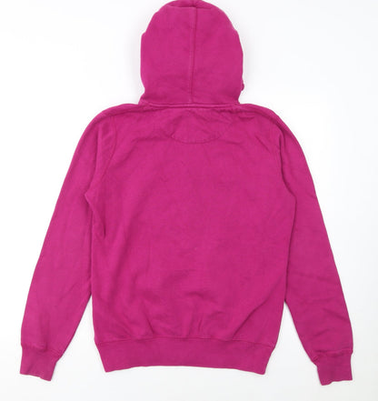 Nike Womens Pink Full Zip Hoodie M Cotton Blend Casual