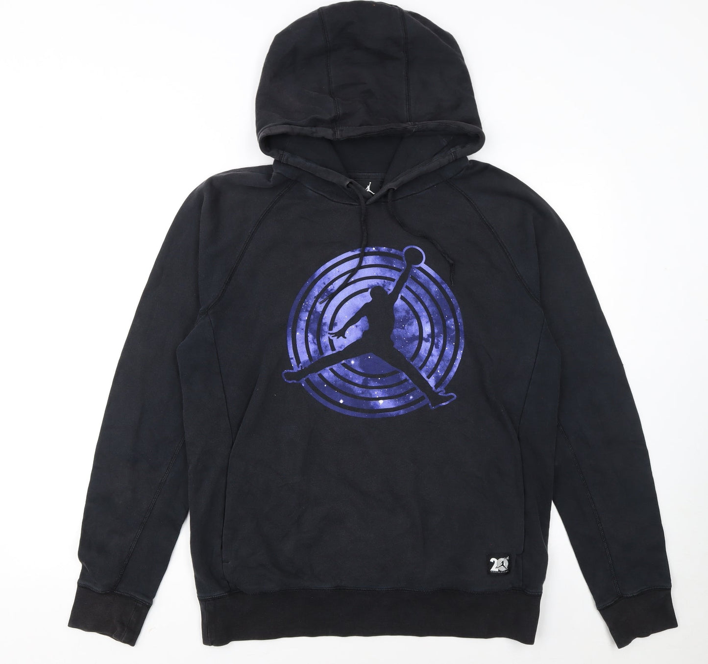 Jordan Mens Black Pullover Hoodie M Sports Graphic Print