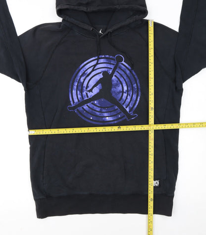 Jordan Mens Black Pullover Hoodie M Sports Graphic Print