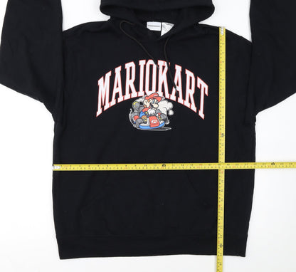 Mario Kart Mens Black XL Pullover Hoodie Graphic Cotton Blend