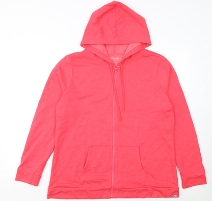 Eddie Bauer Women's Coral Full Zip Hoodie Size XL Cotton Blend