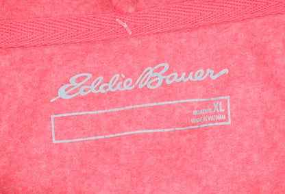 Eddie Bauer Women's Coral Full Zip Hoodie Size XL Cotton Blend