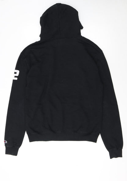 Champion Men's Black Football Graphic Pullover Hoodie Size M