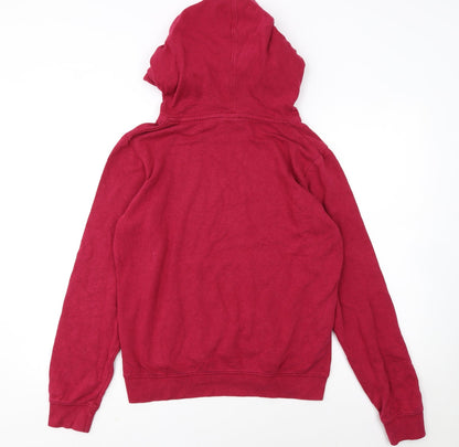 Nike Women Red Pullover Hoodie Medium Cotton Blend Casual