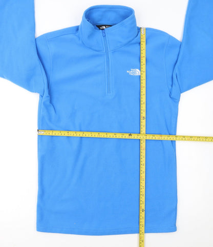 The North Face Men's Blue 1/4 Zip Fleece Pullover Sweatshirt Size S